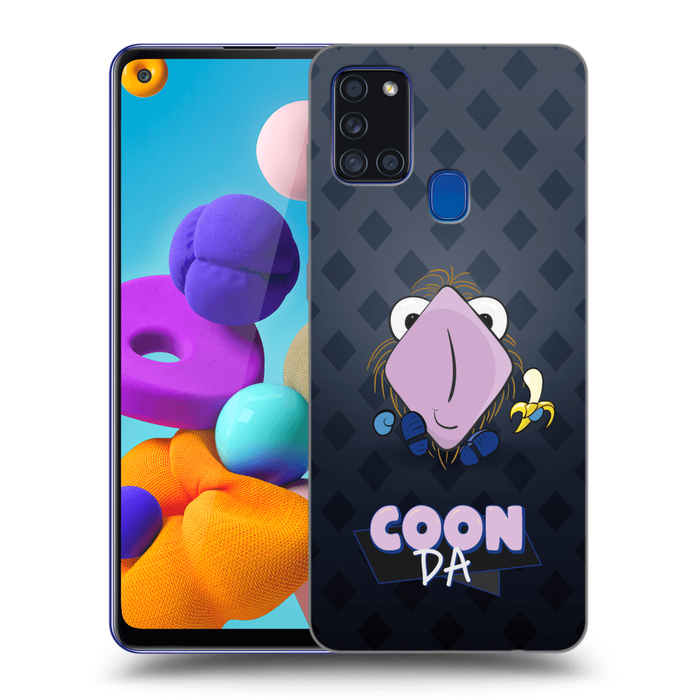 Picasee silikónový prehľadný obal pre Samsung Galaxy A21s - COONDA chlupatka - tmavá