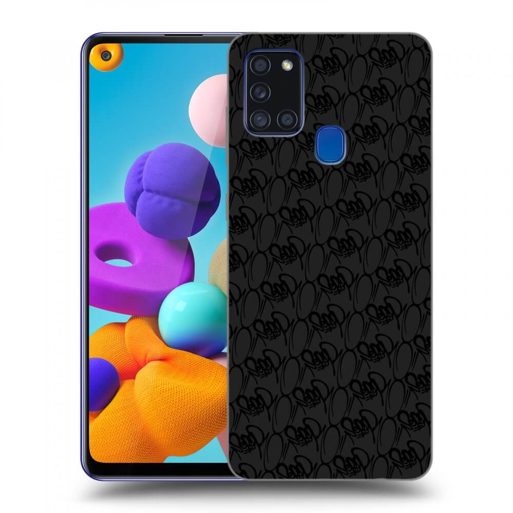 Picasee silikónový čierny obal pre Samsung Galaxy A21s - Separ - Black On Black 2