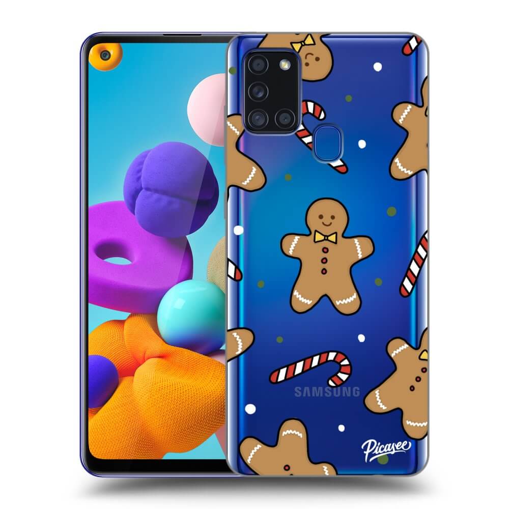 Picasee silikónový prehľadný obal pre Samsung Galaxy A21s - Gingerbread