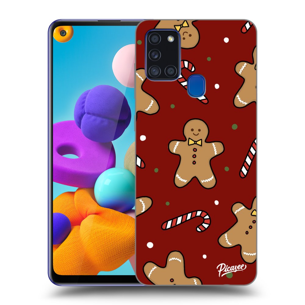 Picasee silikónový prehľadný obal pre Samsung Galaxy A21s - Gingerbread 2