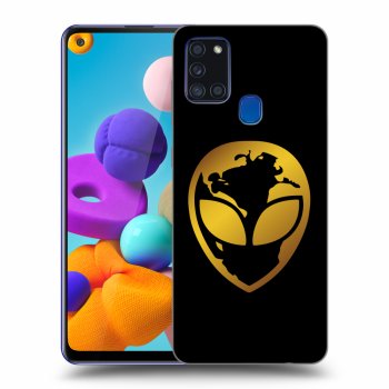 Obal pre Samsung Galaxy A21s - EARTH - Gold Alien 3.0