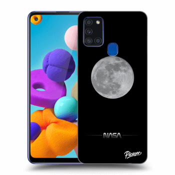 Picasee silikónový prehľadný obal pre Samsung Galaxy A21s - Moon Minimal