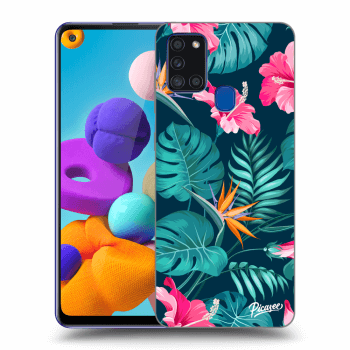 Picasee ULTIMATE CASE pro Samsung Galaxy A21s - Pink Monstera