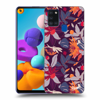 Obal pre Samsung Galaxy A21s - Purple Leaf