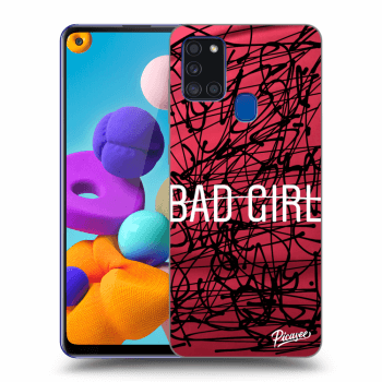Picasee silikónový prehľadný obal pre Samsung Galaxy A21s - Bad girl