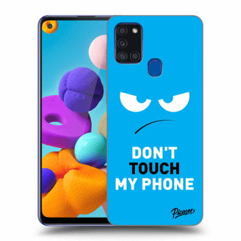 Picasee ULTIMATE CASE pro Samsung Galaxy A21s - Angry Eyes - Blue