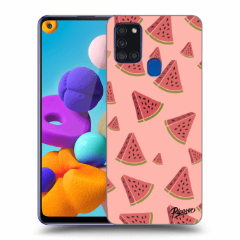 Picasee silikónový čierny obal pre Samsung Galaxy A21s - Watermelon