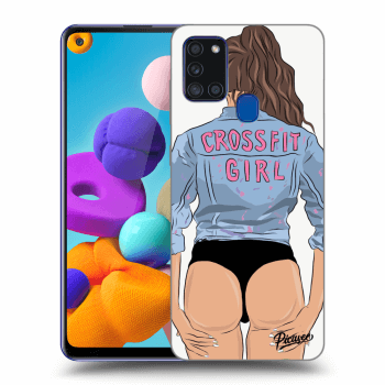 Obal pre Samsung Galaxy A21s - Crossfit girl - nickynellow
