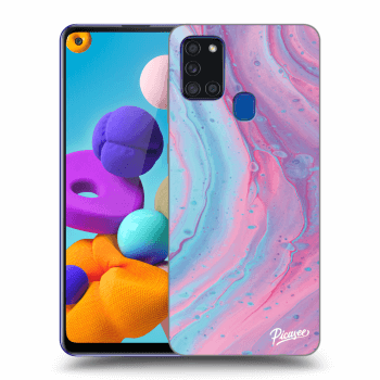 Obal pre Samsung Galaxy A21s - Pink liquid