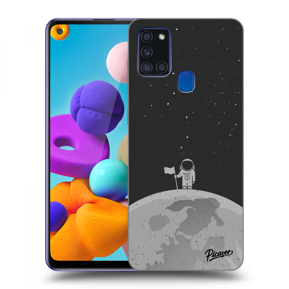 Picasee silikónový čierny obal pre Samsung Galaxy A21s - Astronaut