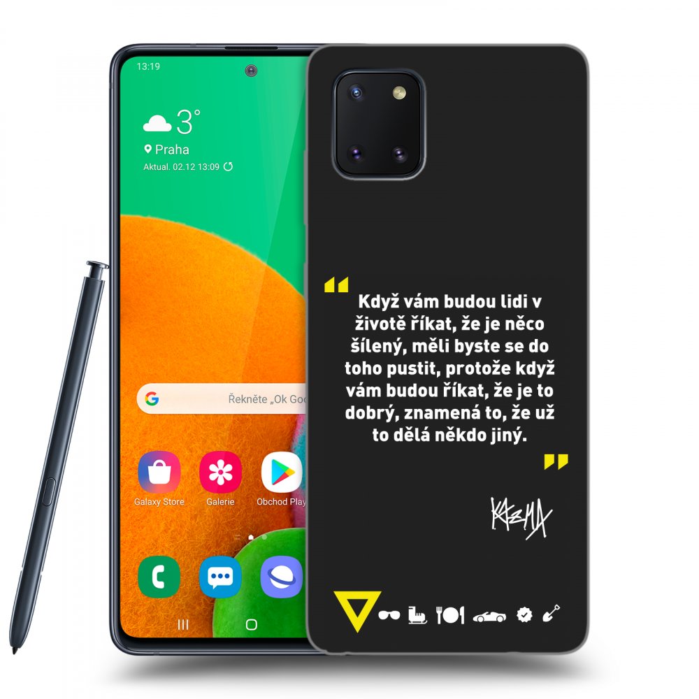 Picasee silikónový čierny obal pre Samsung Galaxy Note 10 Lite N770F - Kazma - MĚLI BYSTE SE DO TOHO PUSTIT