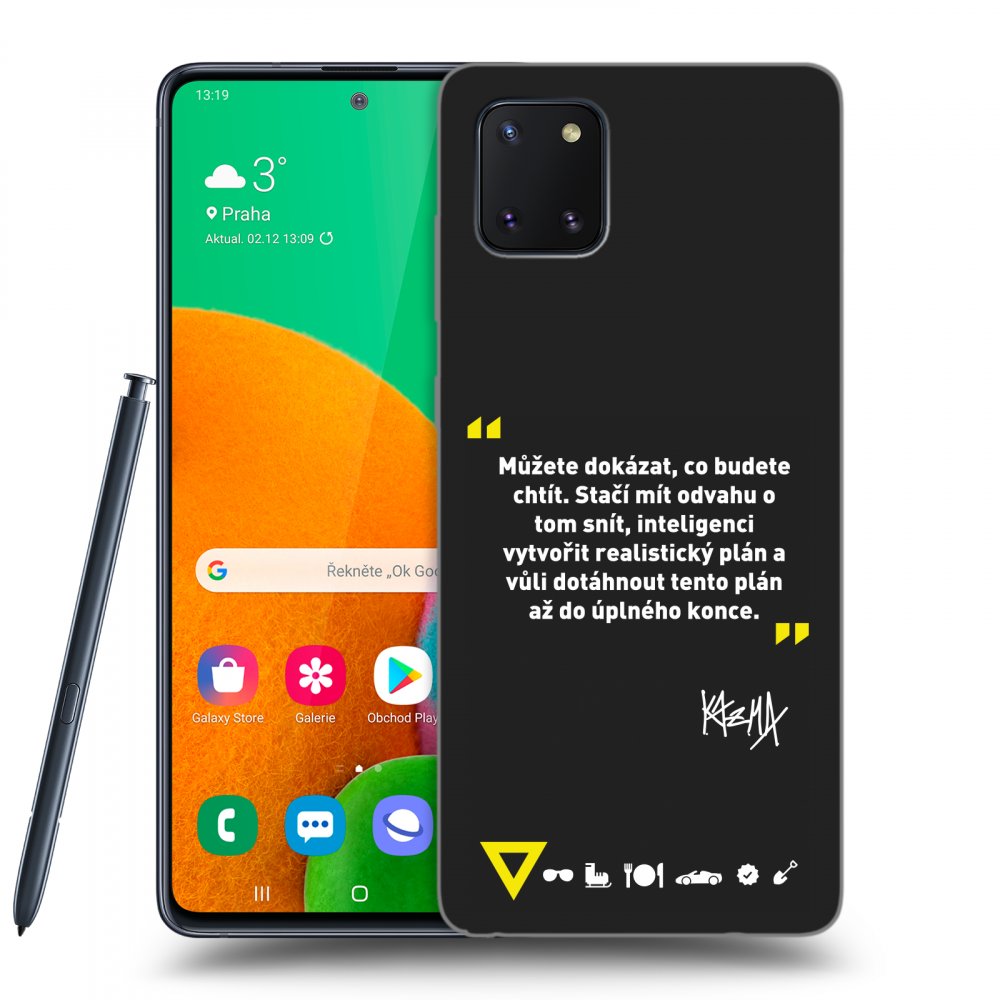 Picasee silikónový čierny obal pre Samsung Galaxy Note 10 Lite N770F - Kazma - MŮŽETE DOKÁZAT, CO BUDETE CHTÍT