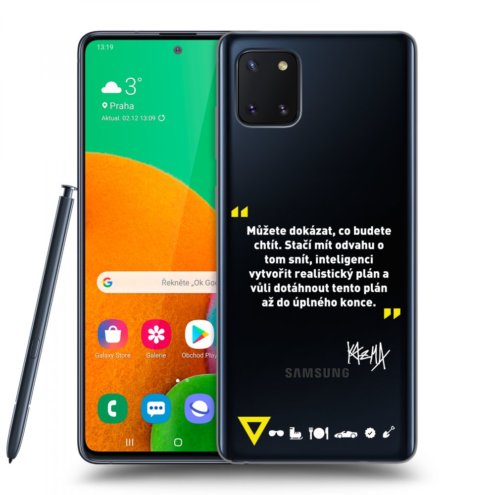 Picasee silikónový prehľadný obal pre Samsung Galaxy Note 10 Lite N770F - Kazma - MŮŽETE DOKÁZAT, CO BUDETE CHTÍT