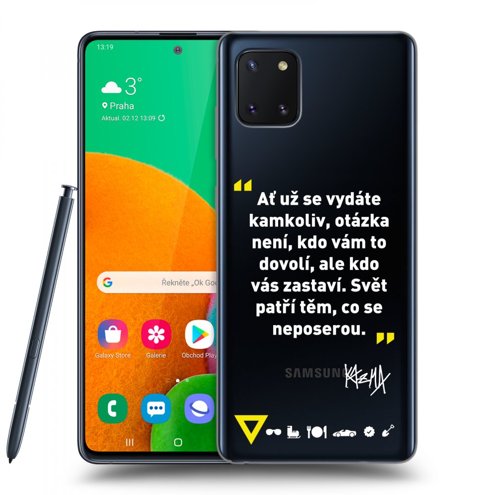 Picasee silikónový prehľadný obal pre Samsung Galaxy Note 10 Lite N770F - Kazma - SVĚT PATŘÍ TĚM, CO SE NEPOSEROU