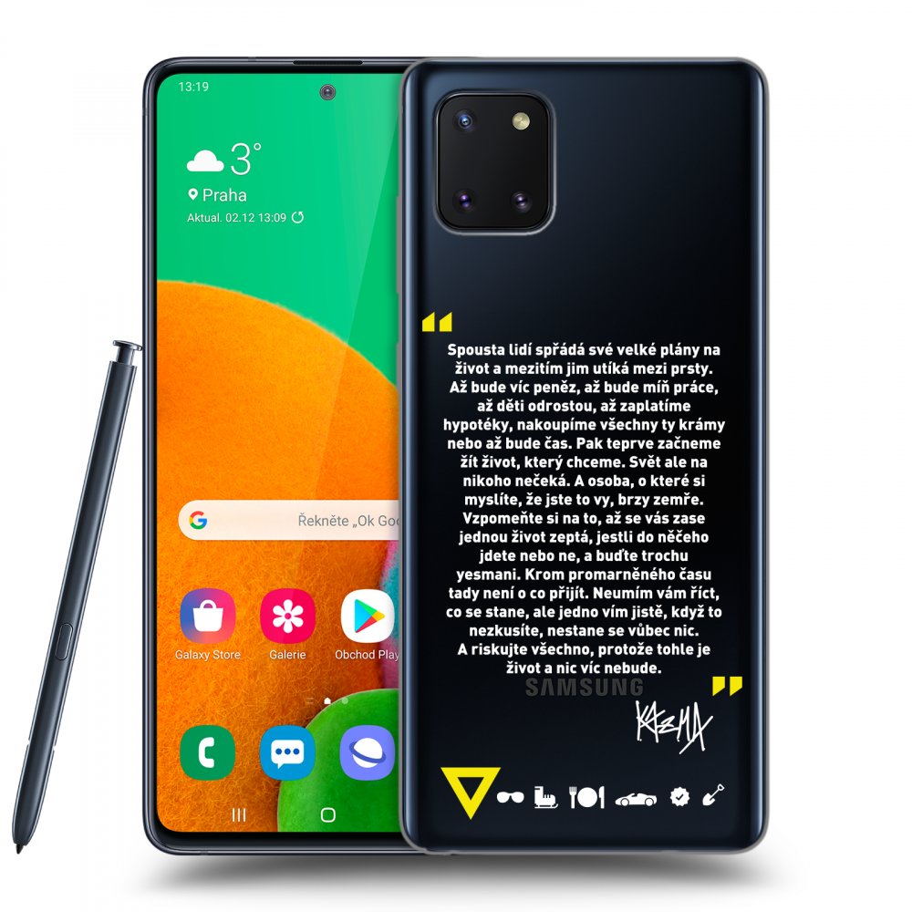Picasee silikónový prehľadný obal pre Samsung Galaxy Note 10 Lite N770F - Kazma - BUĎTE TROCHU YESMANI