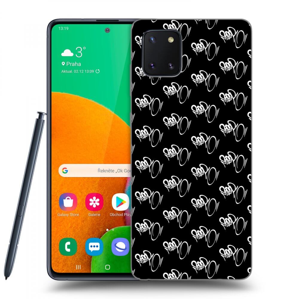 Picasee silikónový čierny obal pre Samsung Galaxy Note 10 Lite N770F - Separ - White On Black