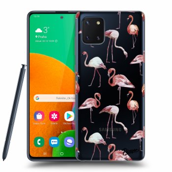 Picasee silikónový prehľadný obal pre Samsung Galaxy Note 10 Lite N770F - Flamingos
