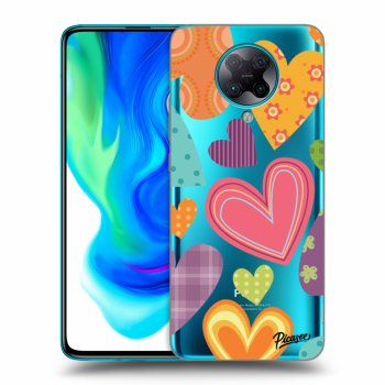 Picasee silikónový prehľadný obal pre Xiaomi Poco F2 Pro - Colored heart
