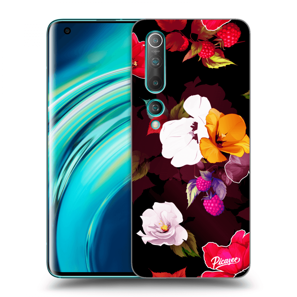 Picasee silikónový prehľadný obal pre Xiaomi Mi 10 - Flowers and Berries