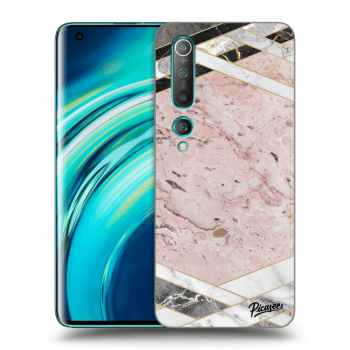 Picasee silikónový prehľadný obal pre Xiaomi Mi 10 - Pink geometry
