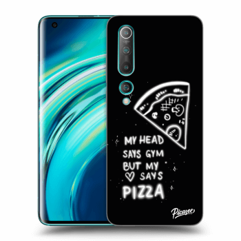 Picasee silikónový prehľadný obal pre Xiaomi Mi 10 - Pizza