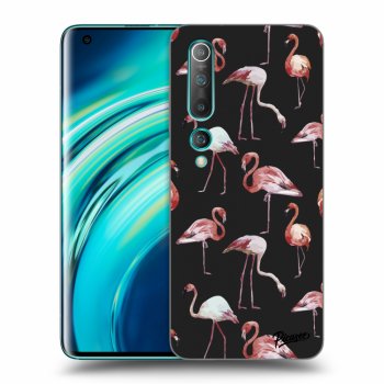 Picasee silikónový čierny obal pre Xiaomi Mi 10 - Flamingos