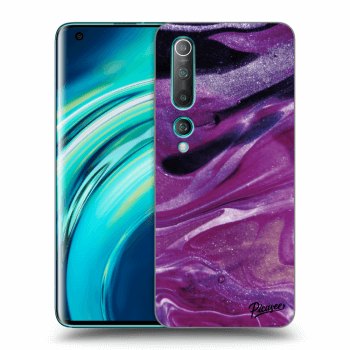 Picasee silikónový prehľadný obal pre Xiaomi Mi 10 - Purple glitter