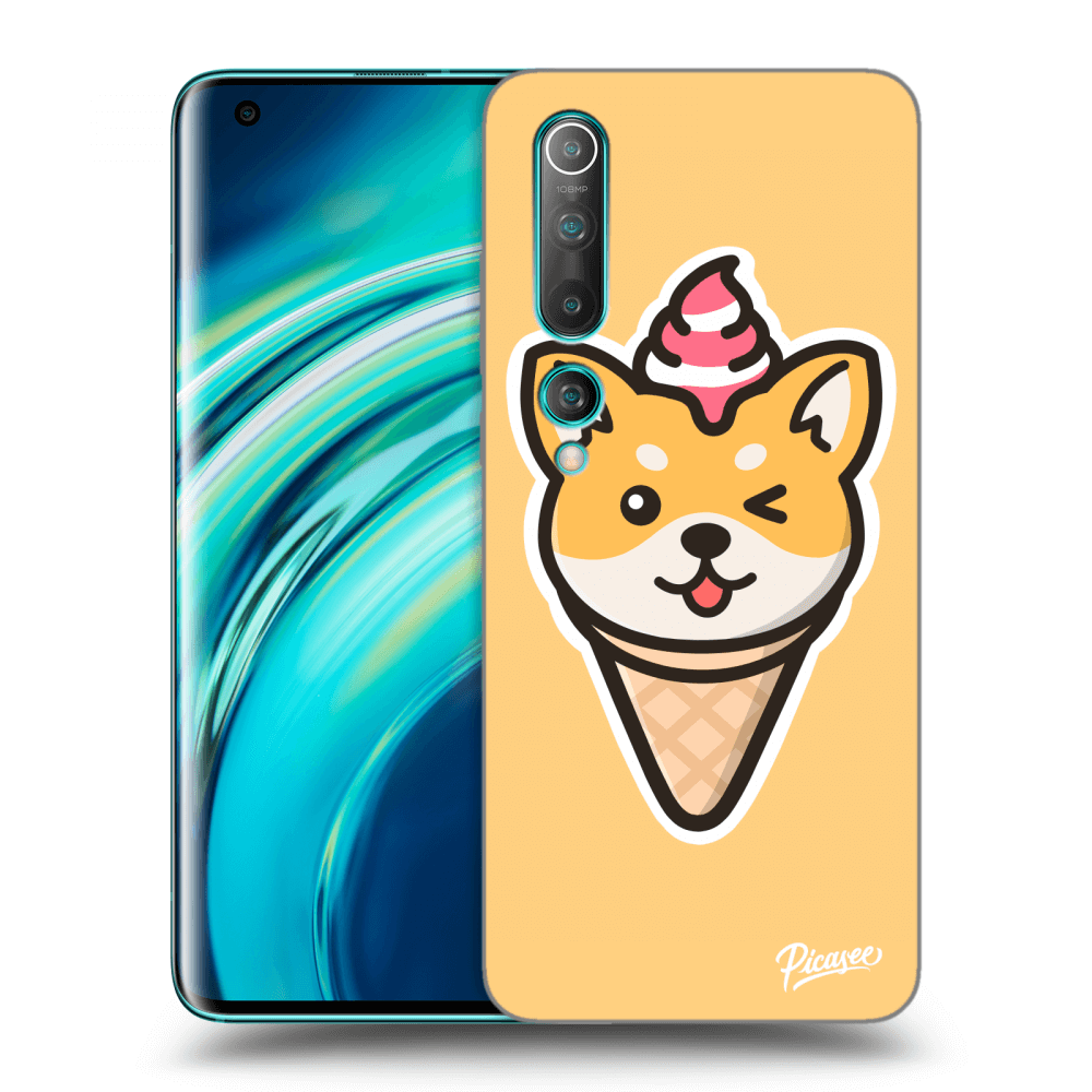 Picasee silikónový prehľadný obal pre Xiaomi Mi 10 - Ice Cream Shiba