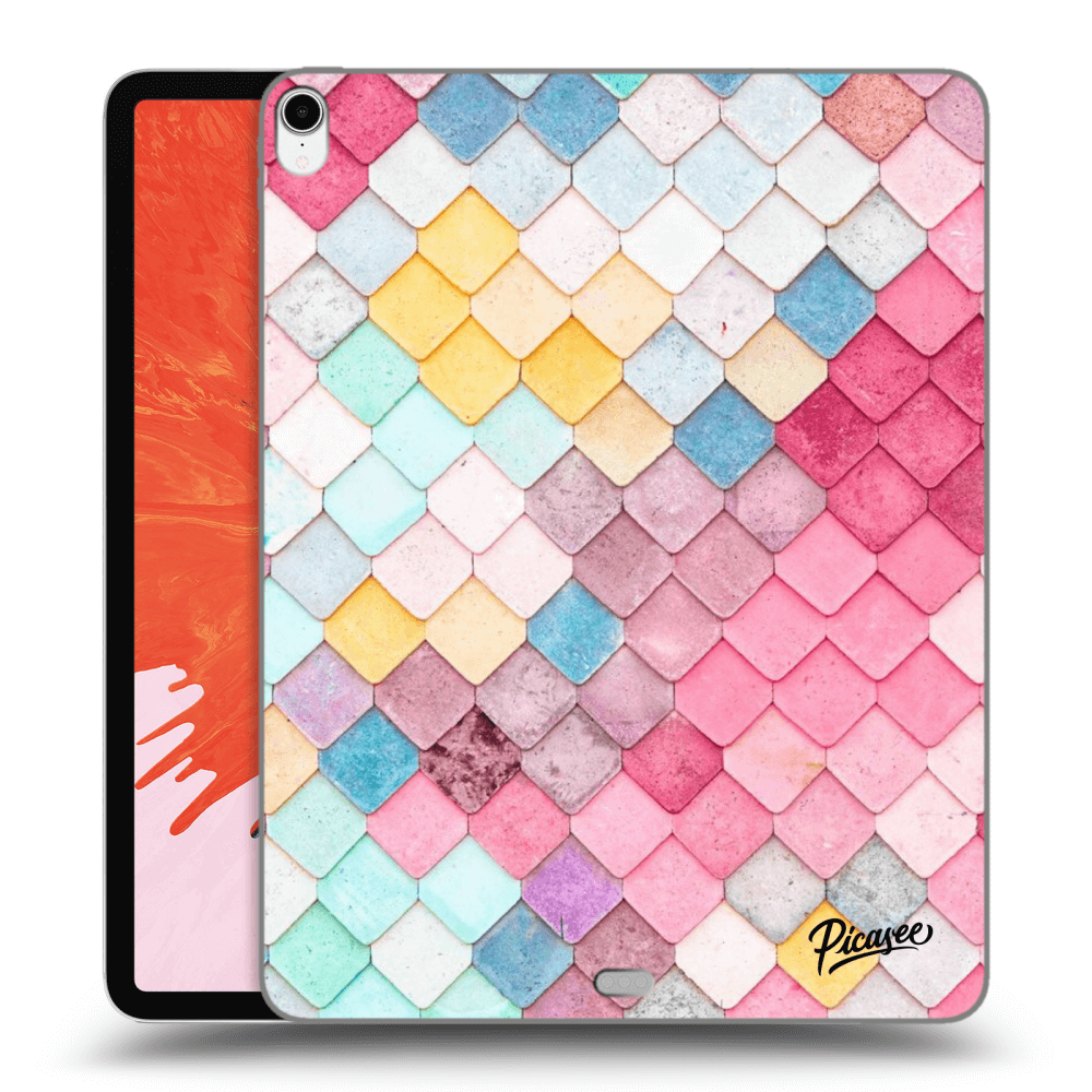Picasee silikónový prehľadný obal pre Apple iPad Pro 12.9" 2018 (3. gen) - Colorful roof