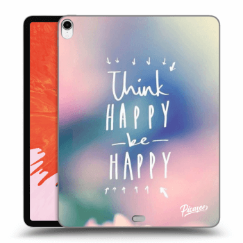 Picasee silikónový prehľadný obal pre Apple iPad Pro 12.9" 2018 (3. gen) - Think happy be happy