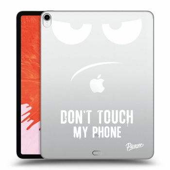 Picasee silikónový prehľadný obal pre Apple iPad Pro 12.9" 2018 (3. gen) - Don't Touch My Phone