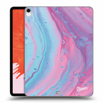 Picasee silikónový prehľadný obal pre Apple iPad Pro 12.9" 2018 (3. gen) - Pink liquid