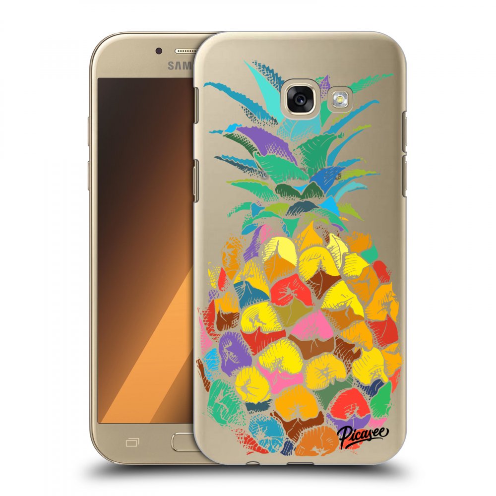 Picasee silikónový prehľadný obal pre Samsung Galaxy A5 2017 A520F - Pineapple