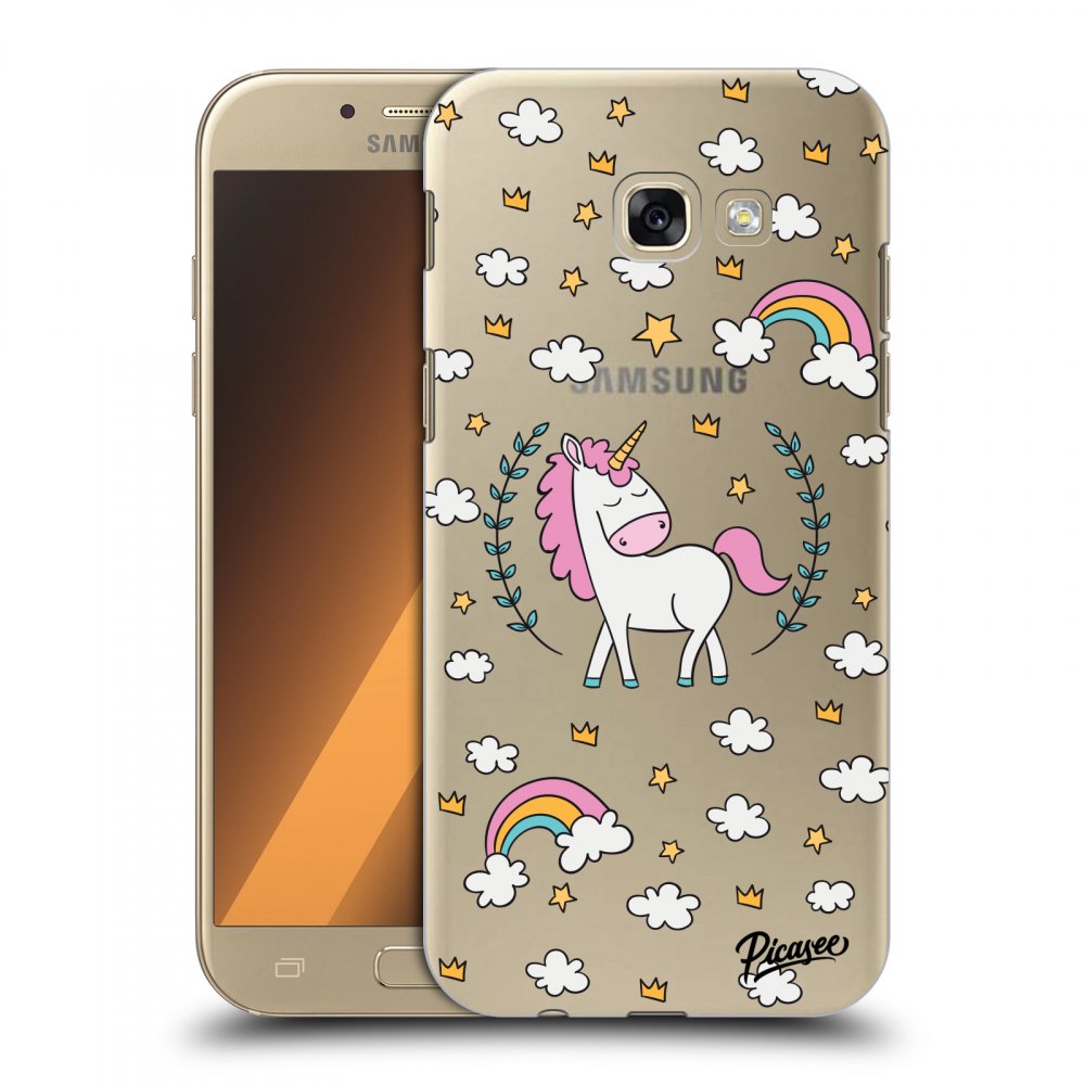 Picasee silikónový prehľadný obal pre Samsung Galaxy A5 2017 A520F - Unicorn star heaven