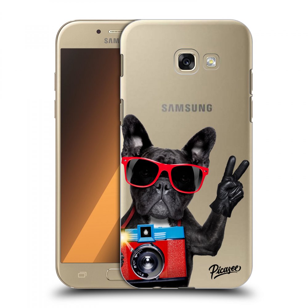 Picasee plastový prehľadný obal pre Samsung Galaxy A5 2017 A520F - French Bulldog