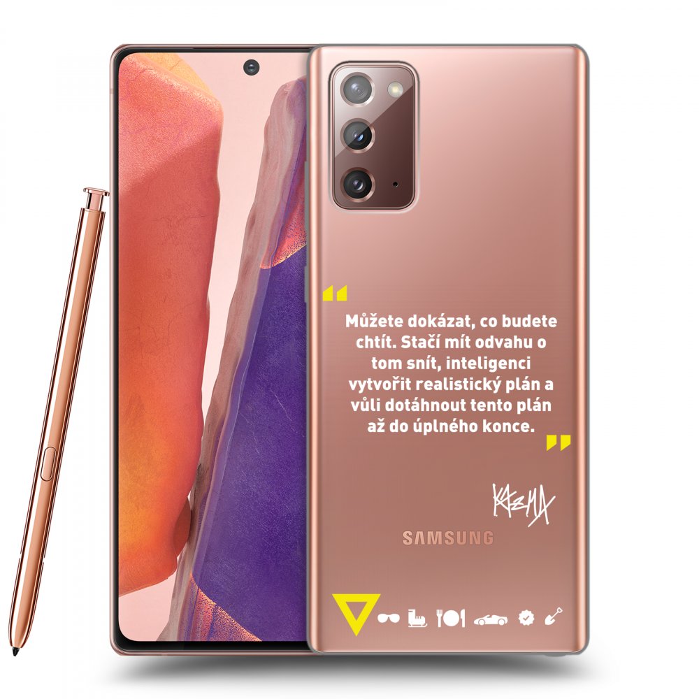 Picasee silikónový prehľadný obal pre Samsung Galaxy Note 20 - Kazma - MŮŽETE DOKÁZAT, CO BUDETE CHTÍT