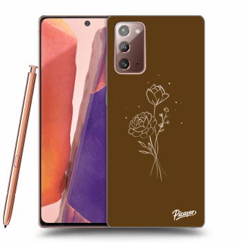 Obal pre Samsung Galaxy Note 20 - Brown flowers