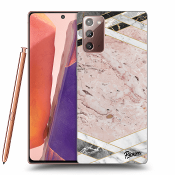 Picasee silikónový prehľadný obal pre Samsung Galaxy Note 20 - Pink geometry