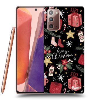 Picasee silikónový čierny obal pre Samsung Galaxy Note 20 - Christmas