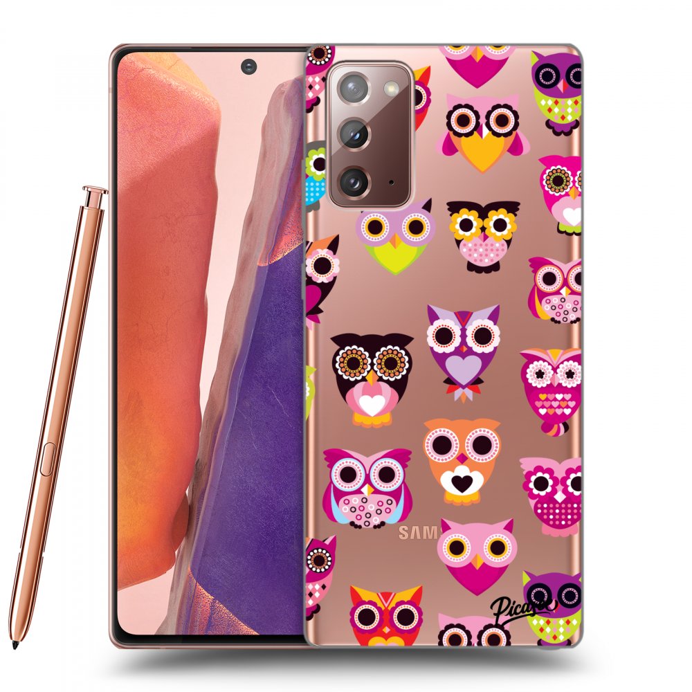 Picasee silikónový prehľadný obal pre Samsung Galaxy Note 20 - Owls