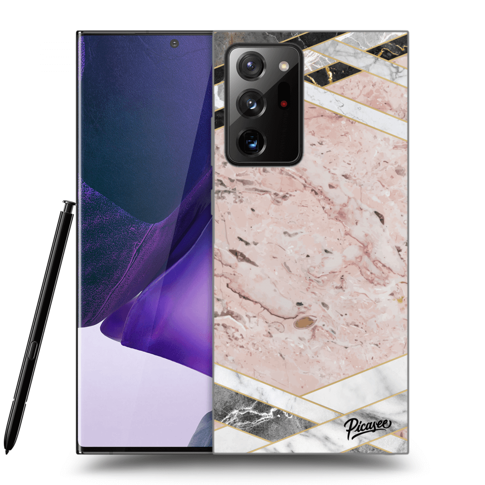 Picasee silikónový čierny obal pre Samsung Galaxy Note 20 Ultra - Pink geometry