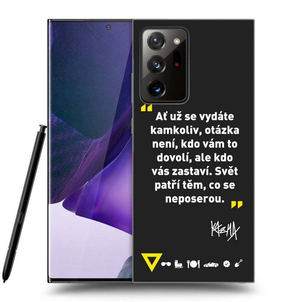 Picasee silikónový čierny obal pre Samsung Galaxy Note 20 Ultra - Kazma - SVĚT PATŘÍ TĚM, CO SE NEPOSEROU