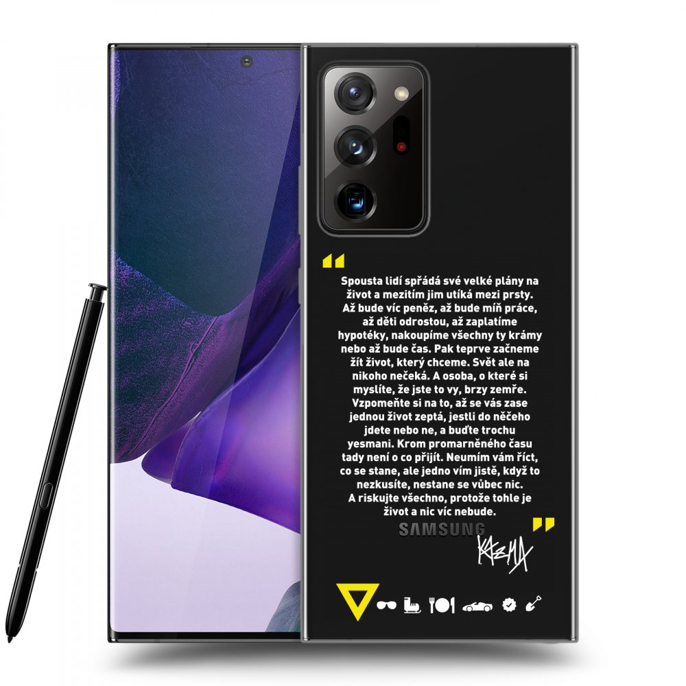 Picasee silikónový prehľadný obal pre Samsung Galaxy Note 20 Ultra - Kazma - BUĎTE TROCHU YESMANI
