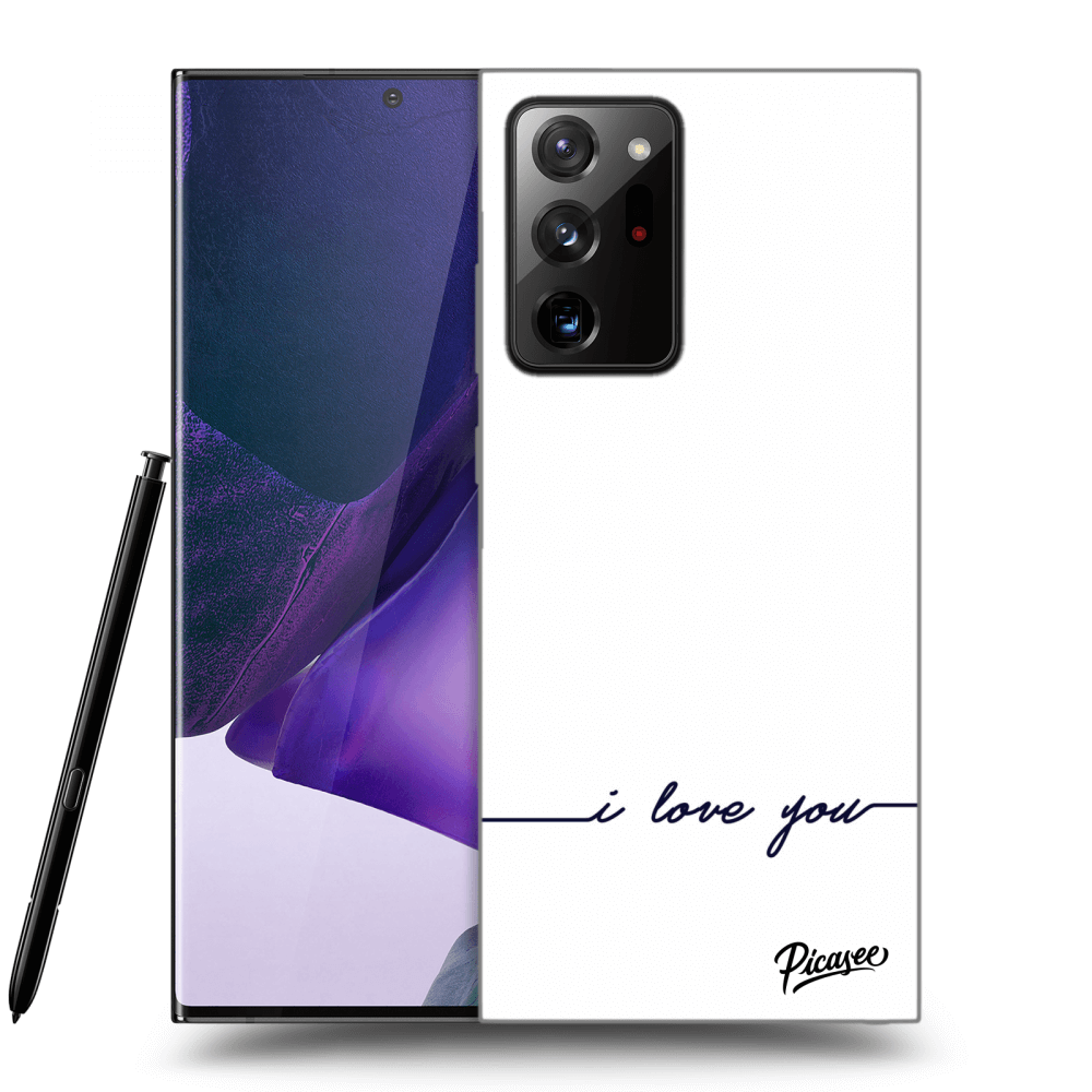 Picasee silikónový čierny obal pre Samsung Galaxy Note 20 Ultra - I love you