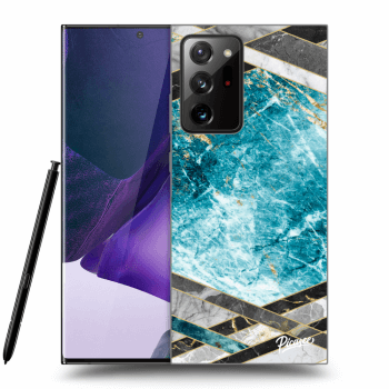 Picasee silikónový prehľadný obal pre Samsung Galaxy Note 20 Ultra - Blue geometry