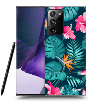 Picasee silikónový čierny obal pre Samsung Galaxy Note 20 Ultra - Pink Monstera