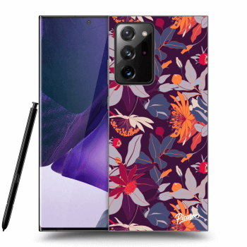 Picasee silikónový čierny obal pre Samsung Galaxy Note 20 Ultra - Purple Leaf