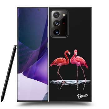 Picasee silikónový prehľadný obal pre Samsung Galaxy Note 20 Ultra - Flamingos couple