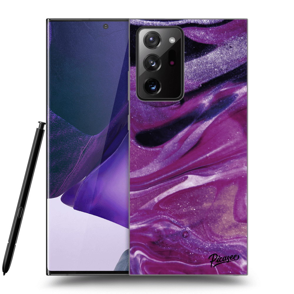 Picasee silikónový prehľadný obal pre Samsung Galaxy Note 20 Ultra - Purple glitter