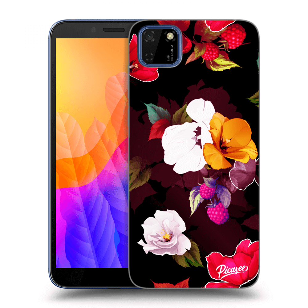 Picasee silikónový prehľadný obal pre Huawei Y5P - Flowers and Berries